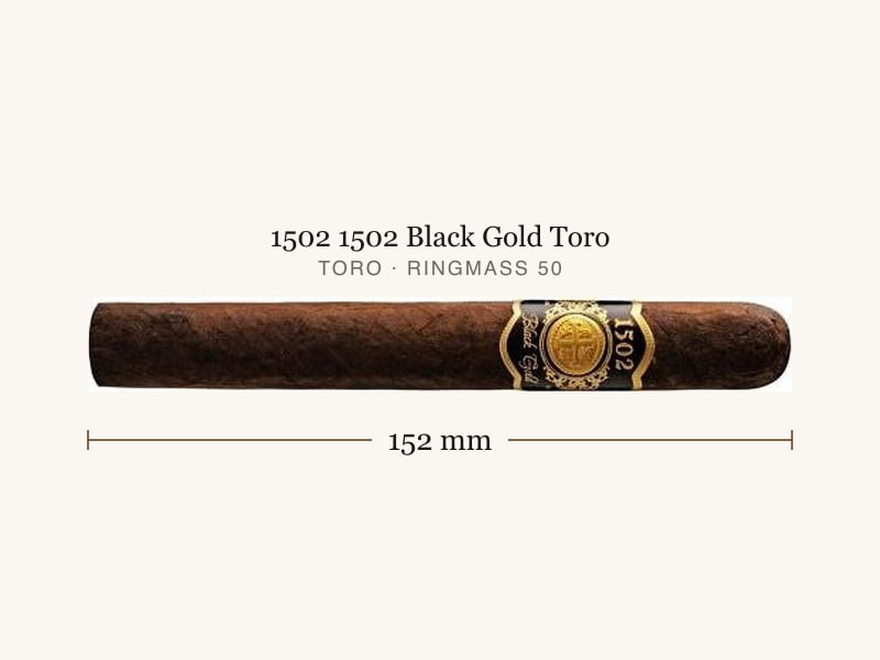 1502 1502 Black Gold Toro, Maßangaben: Länge 152 mm, Ringmaß 50
