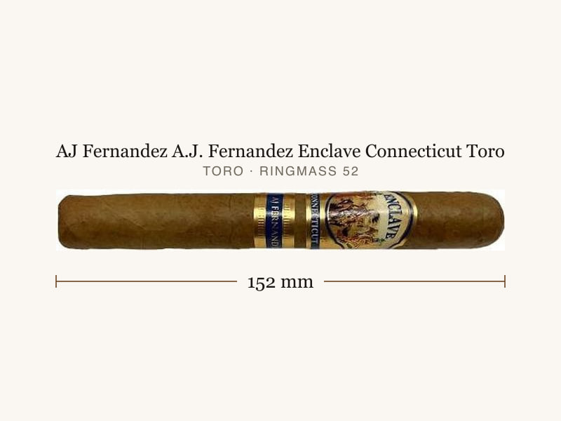 AJ Fernandez A.J. Fernandez Enclave Connecticut Toro, Maßangaben: Länge 152 mm, Ringmaß 52