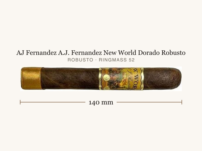 AJ Fernandez A.J. Fernandez New World Dorado Robusto, Maßangaben: Länge 140 mm, Ringmaß 52