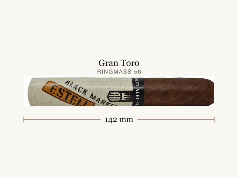 Alec Bradley AB Black Market Esteli Gran Toro, Maßangaben: Länge 142 mm, Ringmaß 56