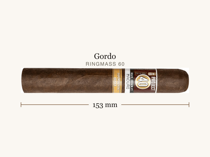 Alec Bradley AB Project 40 Maduro Gordo 06.60, Maßangaben: Länge 153 mm, Ringmaß 60