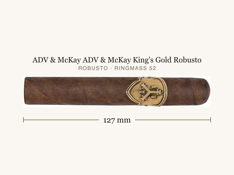 ADV & McKay ADV & McKay King's Gold Robusto, Maßangaben: Länge 127 mm, Ringmaß 52