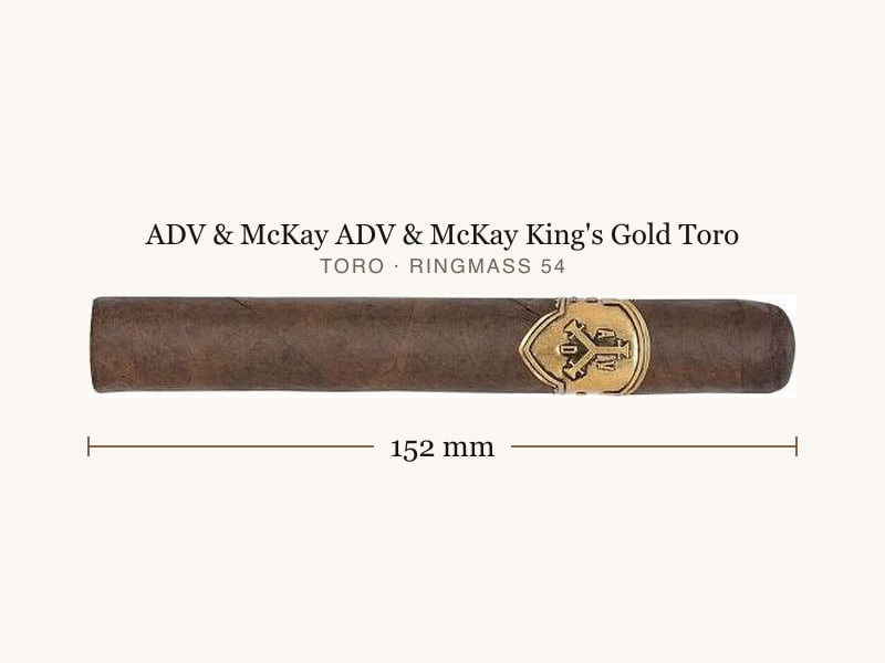 ADV & McKay ADV & McKay King's Gold Toro, Maßangaben: Länge 152 mm, Ringmaß 54
