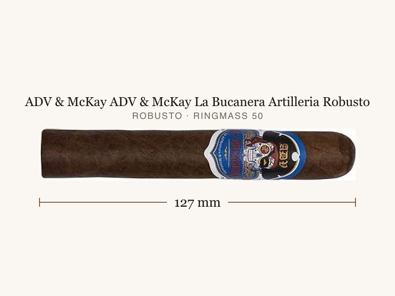 ADV & McKay ADV & McKay La Bucanera Artilleria Robusto, Maßangaben: Länge 127 mm, Ringmaß 50