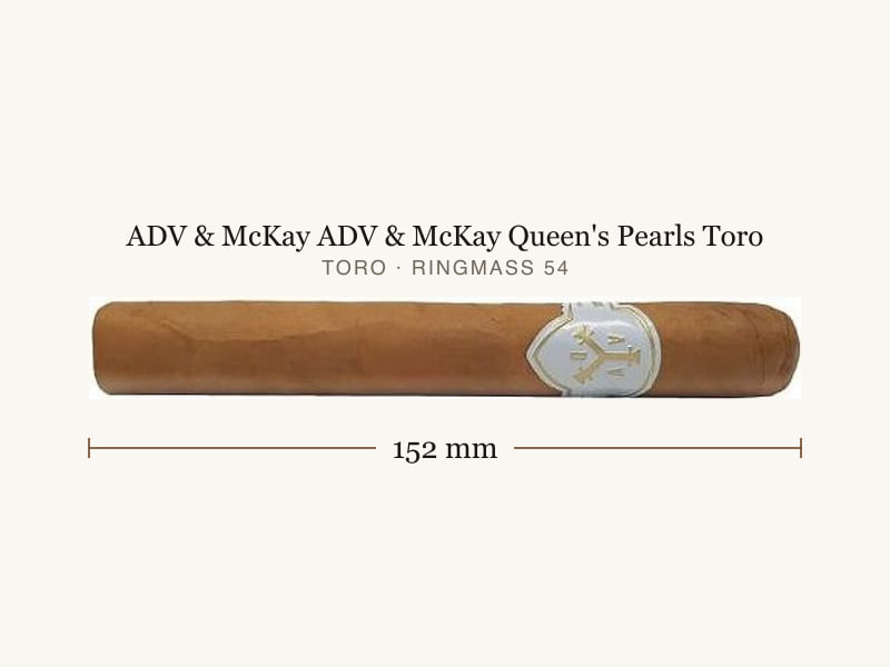 ADV & McKay ADV & McKay Queen's Pearls Toro, Maßangaben: Länge 152 mm, Ringmaß 54
