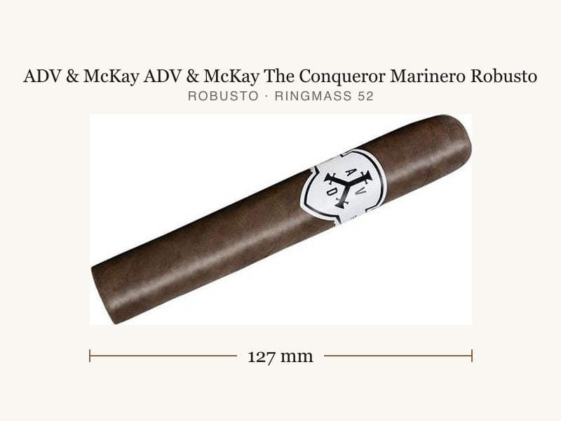 ADV & McKay ADV & McKay The Conqueror Marinero Robusto, Maßangaben: Länge 127 mm, Ringmaß 52