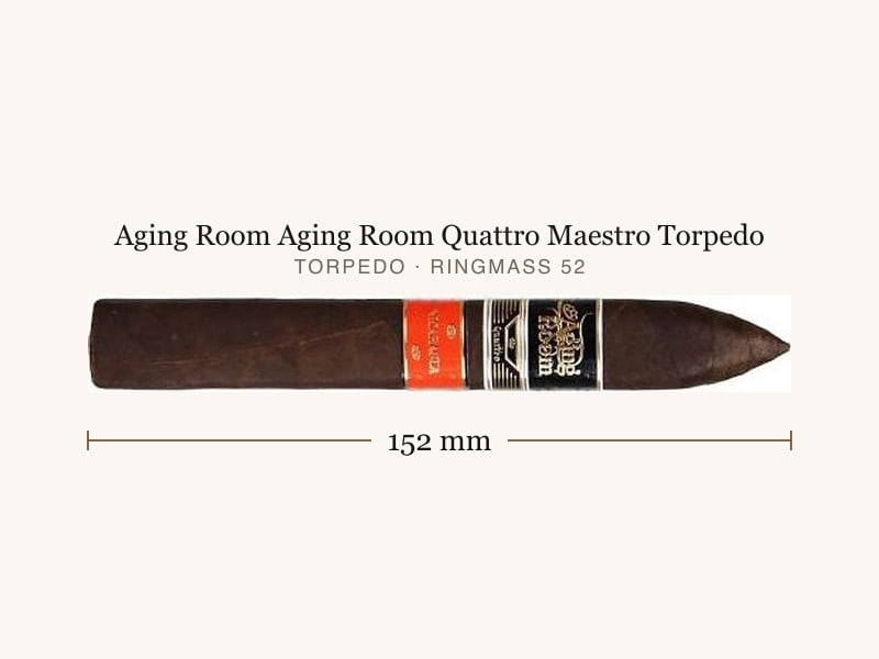 Aging Room Aging Room Quattro Maestro Torpedo, Maßangaben: Länge 152 mm, Ringmaß 52
