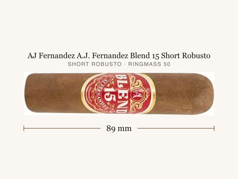 AJ Fernandez A.J. Fernandez Blend 15 Short Robusto, Maßangaben: Länge 89 mm, Ringmaß 50