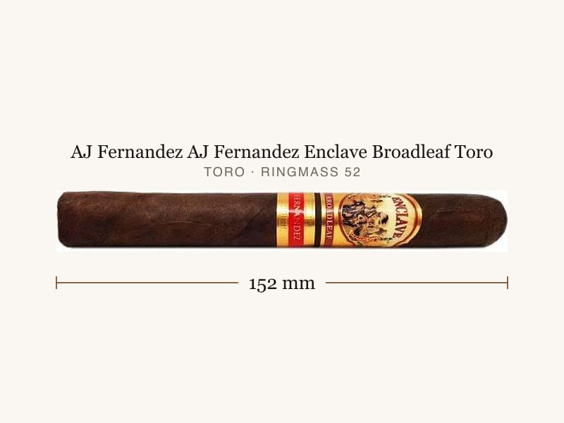 AJ Fernandez AJ Fernandez Enclave Broadleaf Toro, Maßangaben: Länge 152 mm, Ringmaß 52