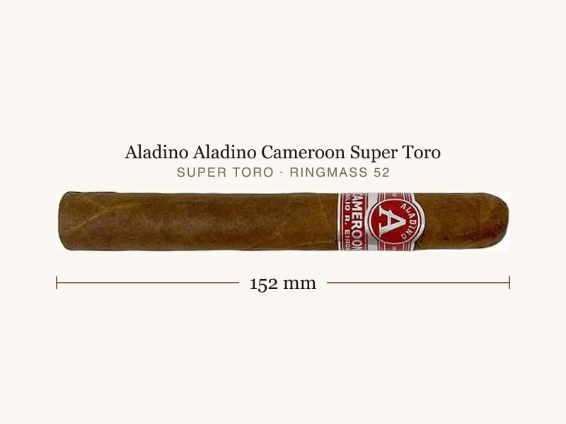 Aladino Aladino Cameroon Super Toro, Maßangaben: Länge 152 mm, Ringmaß 52