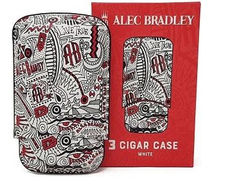 Ohne Marke Alec Bradley 3er Cigar Case weiss, Detailansicht