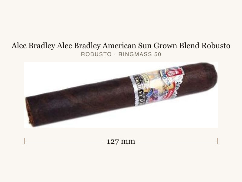 Alec Bradley Alec Bradley American Sun Grown Blend Robusto, Maßangaben: Länge 127 mm, Ringmaß 50