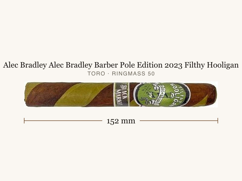 Alec Bradley Alec Bradley Barber Pole Edition 2023 Filthy Hooligan, Maßangaben: Länge 152 mm, Ringmaß 50