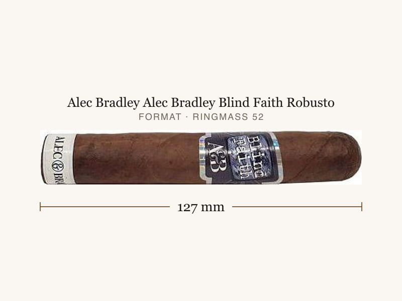 Alec Bradley Alec Bradley Blind Faith Robusto, Maßangaben: Länge 127 mm, Ringmaß 52