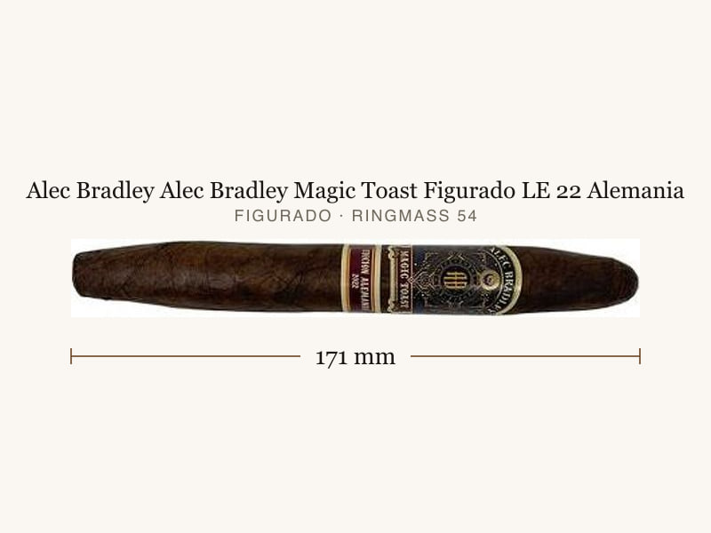 Alec Bradley Alec Bradley Magic Toast Figurado LE 22 Alemania, Maßangaben: Länge 171 mm, Ringmaß 54