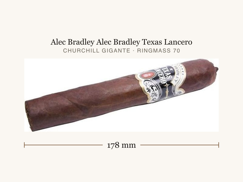 Alec Bradley Alec Bradley Texas Lancero, Maßangaben: Länge 178 mm, Ringmaß 70