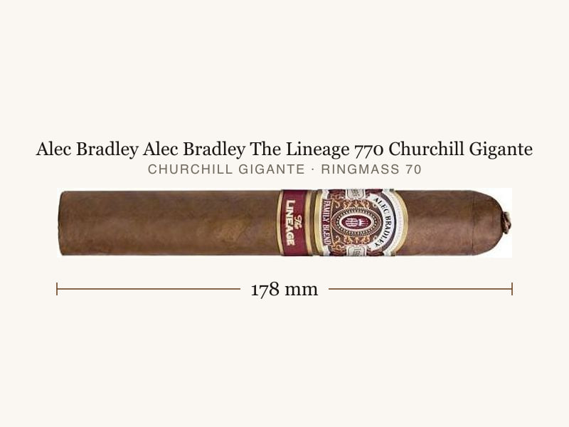 Alec Bradley Alec Bradley The Lineage 770 Churchill Gigante, Maßangaben: Länge 178 mm, Ringmaß 70