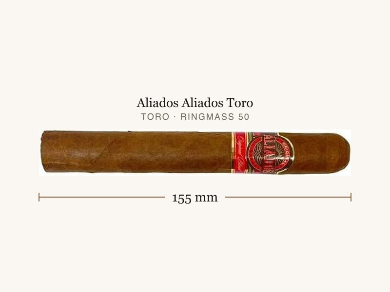 Aliados Aliados Toro, Maßangaben: Länge 155 mm, Ringmaß 50