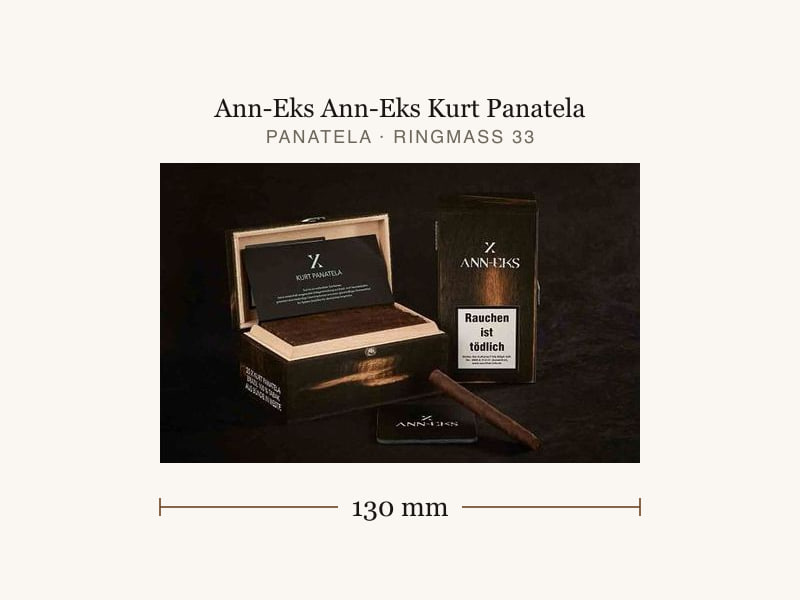 Ann-Eks Ann-Eks Kurt Panatela, Maßangaben: Länge 130 mm, Ringmaß 33