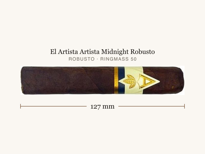 El Artista Artista Midnight Robusto, Maßangaben: Länge 127 mm, Ringmaß 50
