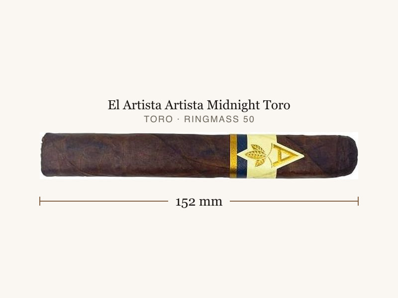 El Artista Artista Midnight Toro, Maßangaben: Länge 152 mm, Ringmaß 50