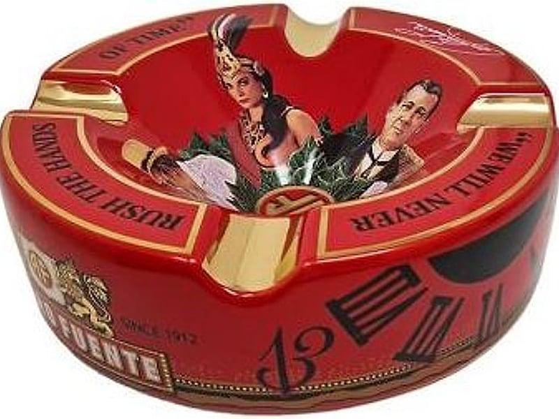 Ohne Marke Arturo Fuente Aschenbecher Fuente Story rot, Detailansicht