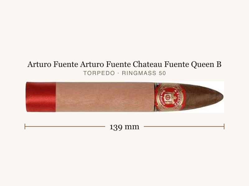 Arturo Fuente Arturo Fuente Chateau Fuente Queen B, Maßangaben: Länge 139 mm, Ringmaß 50