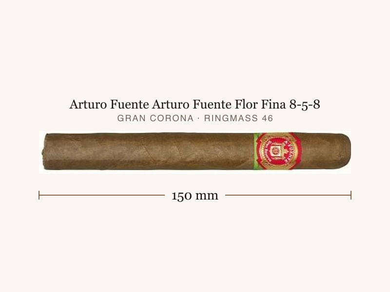 Arturo Fuente Arturo Fuente Flor Fina 8-5-8, Maßangaben: Länge 150 mm, Ringmaß 46