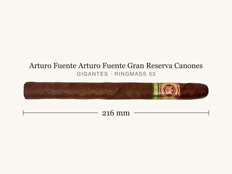 Arturo Fuente Arturo Fuente Gran Reserva Canones, Maßangaben: Länge 216 mm, Ringmaß 53