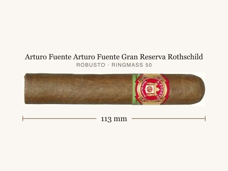 Arturo Fuente Arturo Fuente Gran Reserva Rothschild, Maßangaben: Länge 113 mm, Ringmaß 50