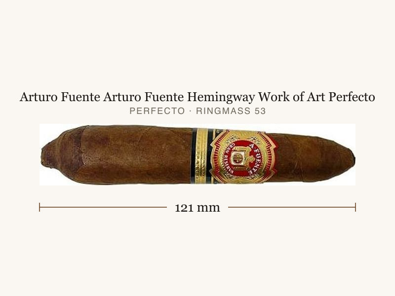 Arturo Fuente Arturo Fuente Hemingway Work of Art Perfecto, Maßangaben: Länge 121 mm, Ringmaß 53