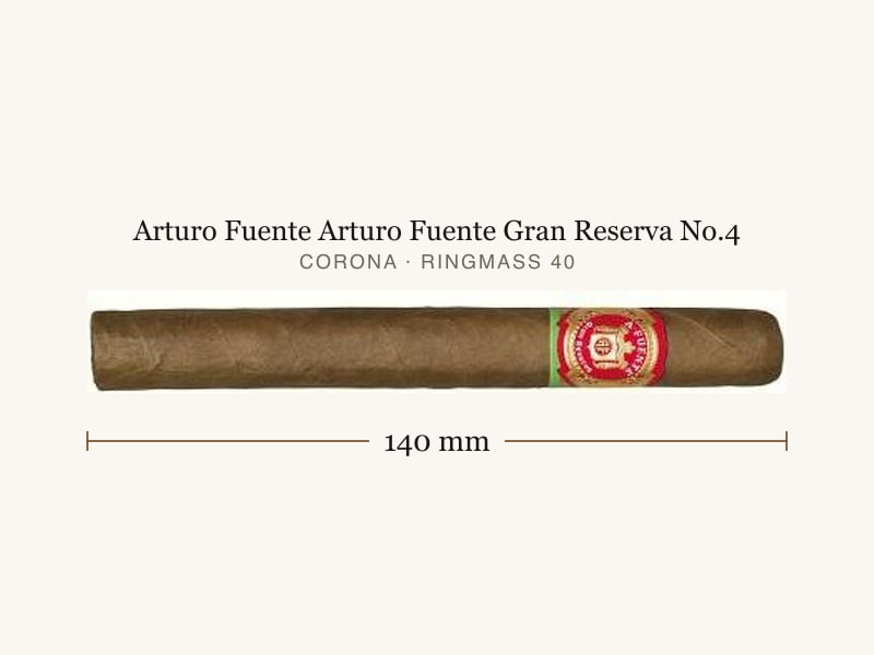 Arturo Fuente Arturo Fuente Gran Reserva No.4, Maßangaben: Länge 140 mm, Ringmaß 40