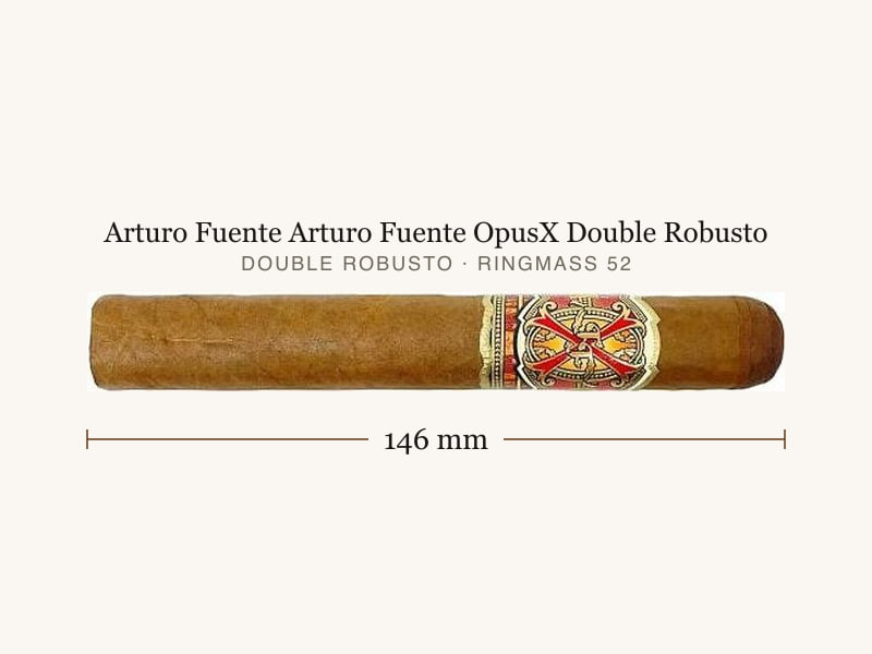 Arturo Fuente Arturo Fuente OpusX Double Robusto, Maßangaben: Länge 146 mm, Ringmaß 52