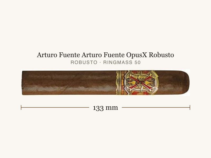 Arturo Fuente Arturo Fuente OpusX Robusto, Maßangaben: Länge 133 mm, Ringmaß 50
