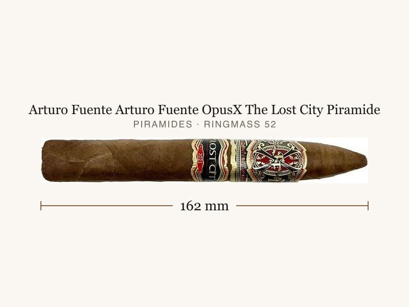 Arturo Fuente Arturo Fuente OpusX The Lost City Piramide, Maßangaben: Länge 162 mm, Ringmaß 52