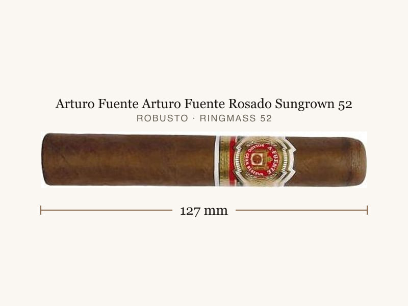 Arturo Fuente Arturo Fuente Rosado Sungrown 52, Maßangaben: Länge 127 mm, Ringmaß 52