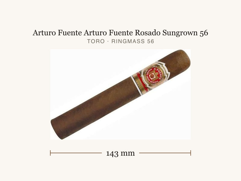 Arturo Fuente Arturo Fuente Rosado Sungrown 56, Maßangaben: Länge 143 mm, Ringmaß 56
