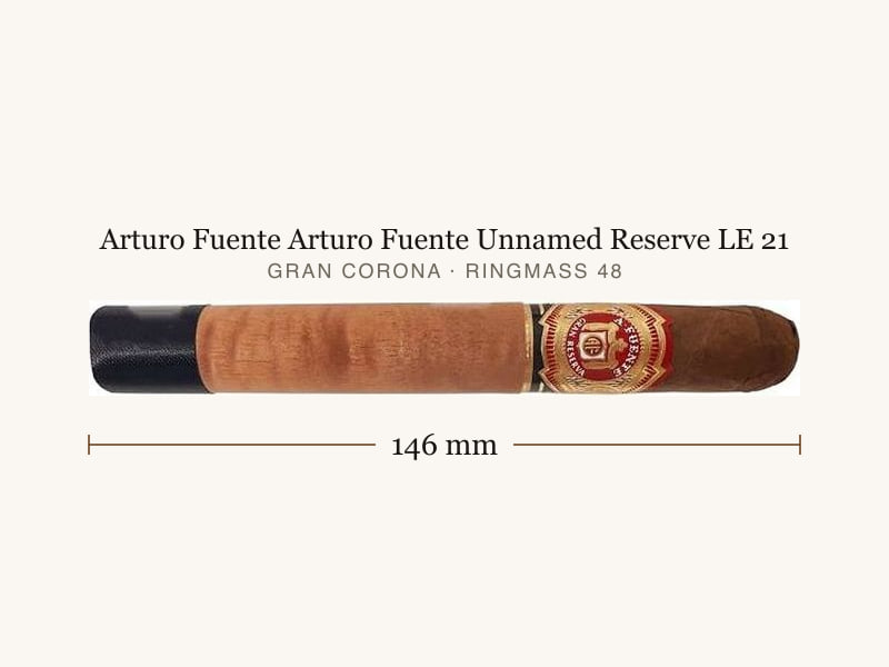 Arturo Fuente Arturo Fuente Unnamed Reserve LE 21, Maßangaben: Länge 146 mm, Ringmaß 48