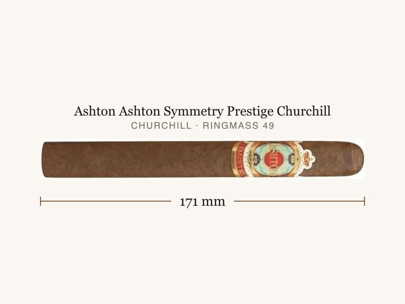 Ashton Ashton Symmetry Prestige Churchill, Maßangaben: Länge 171 mm, Ringmaß 49