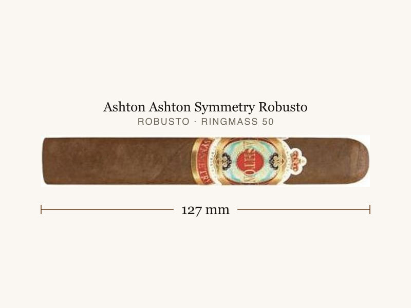 Ashton Ashton Symmetry Robusto, Maßangaben: Länge 127 mm, Ringmaß 50