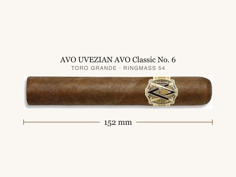AVO UVEZIAN AVO Classic No. 6, Maßangaben: Länge 152 mm, Ringmaß 54