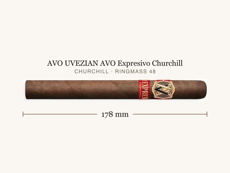 AVO UVEZIAN AVO Expresivo Churchill, Maßangaben: Länge 178 mm, Ringmaß 48