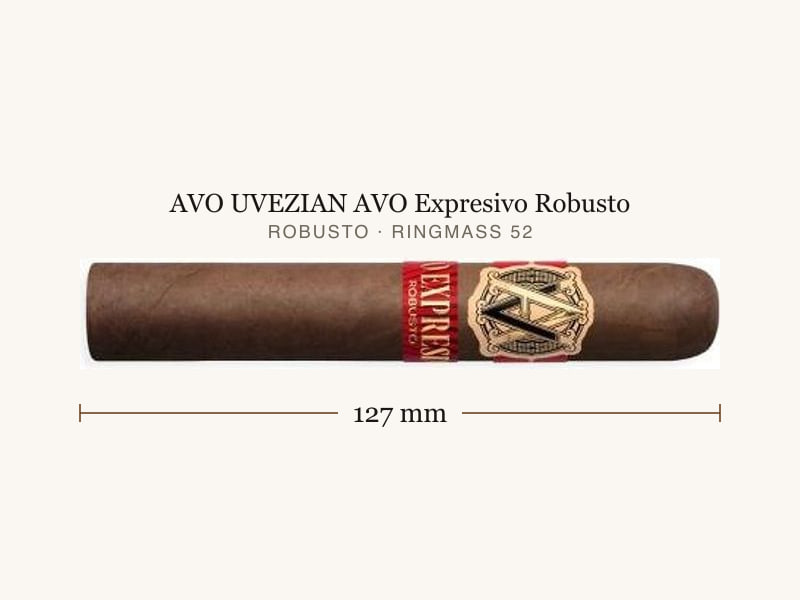 AVO UVEZIAN AVO Expresivo Robusto, Maßangaben: Länge 127 mm, Ringmaß 52