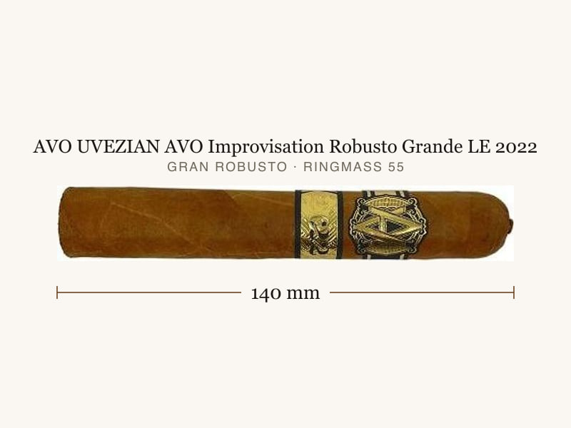 AVO UVEZIAN AVO Improvisation Robusto Grande LE 2022, Maßangaben: Länge 140 mm, Ringmaß 55