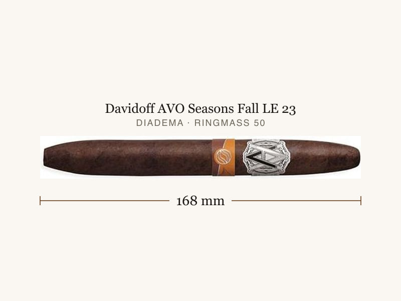 Davidoff AVO Seasons Fall LE 23, Maßangaben: Länge 168 mm, Ringmaß 50