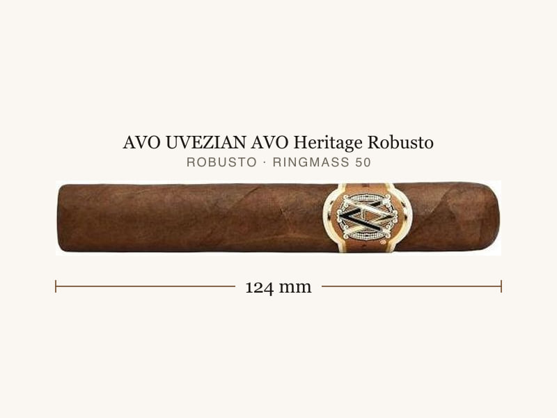 AVO UVEZIAN AVO Heritage Robusto, Maßangaben: Länge 124 mm, Ringmaß 50
