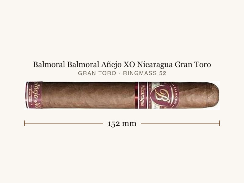 Balmoral Balmoral Añejo XO Nicaragua Gran Toro, Maßangaben: Länge 152 mm, Ringmaß 52