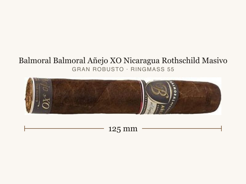 Balmoral Balmoral Añejo XO Nicaragua Rothschild Masivo, Maßangaben: Länge 125 mm, Ringmaß 55