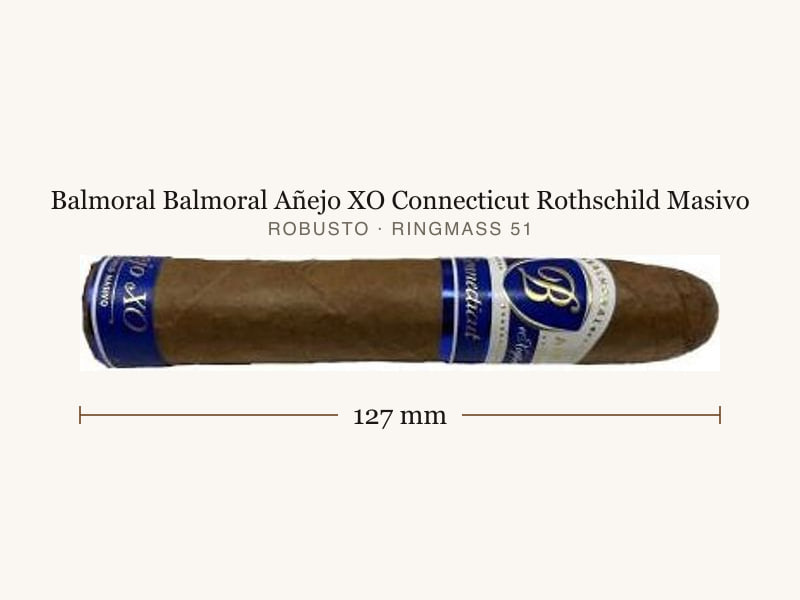 Balmoral Balmoral Añejo XO Connecticut Rothschild Masivo, Maßangaben: Länge 127 mm, Ringmaß 51