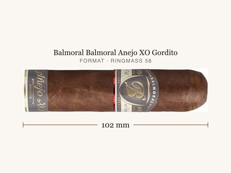Balmoral Balmoral Anejo XO Gordito, Maßangaben: Länge 102 mm, Ringmaß 58